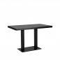 Preview: Restauranttisch 120x70x78 cm aus schwarzem Mangoholz