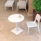 Preview: Riva table leg rattan in white 45x45x71 cm