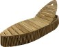 Preview: Liege mit Kissen aus natürlichem Rattan 200X65X30H