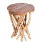 Preview: Hocker aus hochfesten Teakholzzweigen