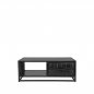 Preview: Couchtisch Chili 110x70x40 cm Schwarzes Mangoholz | Schwarzes Metall