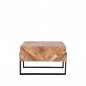 Preview: Couchtisch Float 90x60x40 Cm Raues Mangoholz | Schwarzes Metall