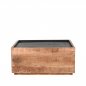 Preview: Couchtisch Noble 80x80x37 cm Raues Mangoholz | Schwarzes Mangoholz