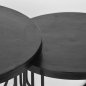 Preview: Couchtisch Set "Brute" 70x70x43 cm aus schwarzem Metall