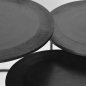 Preview: Couchtisch Set Tres 55x55x45 cm Schwarzes Metall