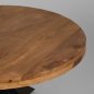Preview: Solid mango dinning wood table ZIGGY 80x80x43 cm | Tree trunk furniture