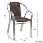 Preview: Set Esszimmer 3 Stück - Tisch Frodo & Sessel Noel aus Aluminium