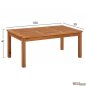 Preview: Set Living Room 4 pieces acacia wood with pillows cream color