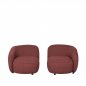 Preview: Right armchair "Livo" in red boucle