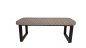 Preview: Bank "Simple" 180x48x46 cm aus Stoff und Metallgestell