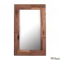 Preview: Wall Mirror from solid mango wood 109,5 x 4 x 70 cm | Tree trunk furniture