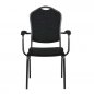 Preview: Bankett Stapelsessel "Selectstack de Luxe" aus Metall in schwarz