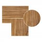 Preview: Tischplatte "Topalit Washed Elm" 70x70cm 26-34 mm Stärke - Hoch komprimiertes gepresstes Holz