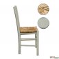 Preview: Taverna Stuhl aus Buchenholz mit Patina-Farben in Beige und Strohsitz.