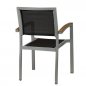 Preview: Outdoor Sessel "Cenon" aus Aluminium in silber 53x85x43x57cm stapelbar