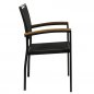 Preview: Outdoor Sessel "Cenon" aus Aluminium in schwarz 53x85x43x57cm stapelbar