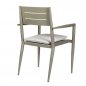 Preview: Outdoor Sessel "Next" aus Aluminium in taupe 53x83x44x57 cm