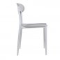 Preview: Outdoor chair "Otry" made of polypropylene in white 50x89x46x44cm stackable