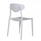 Preview: Outdoor chair "Otry" made of polypropylene in white 50x89x46x44cm stackable