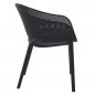 Preview: Outdoor armchair "Sky" made of polypropylene in black 61x81x45x55cm