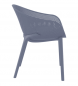Preview: Outdoor Sessel "Sky" aus Polypropylen in grau 61x81x45x55cm