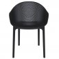 Preview: Outdoor armchair "Sky" made of polypropylene in black 61x81x45x55cm