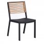 Preview: Outdoor Esstisch Set "York" aus Anthrazit Aluminiumgestell und Teakholz