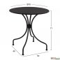 Preview: Metalltisch Amore in Farbe Schwarz