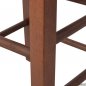 Preview: Traditioneller Ηocker aus Buchenholz in Farbe Walnuss mit Sitz aus Schwarz Pu