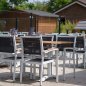 Preview: Outdoor Tischuntergestell "Trento 2F" aus Aluminium 72cm Höhe in weiß
