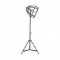 Preview: Stehlampe Sicherung 60x60x145-170 cm Schwarzes Metall