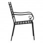 Preview: Metal armchair in black color 57x60x92 cm