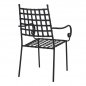 Preview: Metal armchair in black color 57x60x92 cm