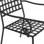 Preview: Metal armchair in black color 57x60x92 cm