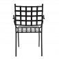 Preview: Metal armchair in black color 57x60x92 cm