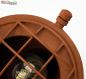 Preview: "Grid" wandlampe in der farbe rost und mangoholz