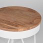 Preview: Beistelltisch SARAN aus natur Mangoholz 44x44x43 cm | Baumstamm Möbel