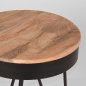 Preview: Beistelltisch SARAN aus natur Mangoholz 44x44x43 cm | Baumstamm Möbel