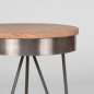 Preview: Beistelltisch SARAN aus natur Mangoholz 44x44x43 cm | Baumstamm Möbel