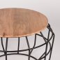 Preview: Beistelltisch PIXEL aus natur Mangoholz 56x56x38 cm | Baumstamm Möbel