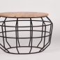 Preview: Beistelltisch PIXEL aus natur Mangoholz 56x56x38 cm | Baumstamm Möbel