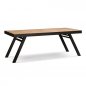 Preview: Outdoor Esstisch Set "York" aus Anthrazit Aluminiumgestell und Teakholz