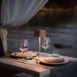 Preview: Tischlampe "Ofelia" aus Aluminium in braun 29cm Höhe