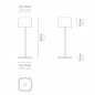 Preview: Tischlampe "Ofelia" aus Aluminium in braun 29cm Höhe