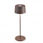 Preview: Tischlampe "Olivia" aus Aluminium in braun 35 cm Höhe