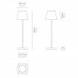 Preview: Tischlampe "Poldina" in Anthrazit aus Aluminium