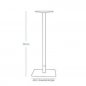 Preview: "Dados" table base made of steel, 72cm high, made of black and gold - Kopie