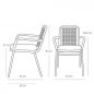 Preview: Outdoor Sessel "Atrope" aus Seilgeflecht und Aluminium in grau