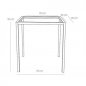 Preview: Outdoor Tischuntergestell "Enfiber" aus Aluminium Höhe 75 cm
