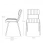 Preview: "Jenson" chair made of 100% real buffalo leather and metal frame in green olive color